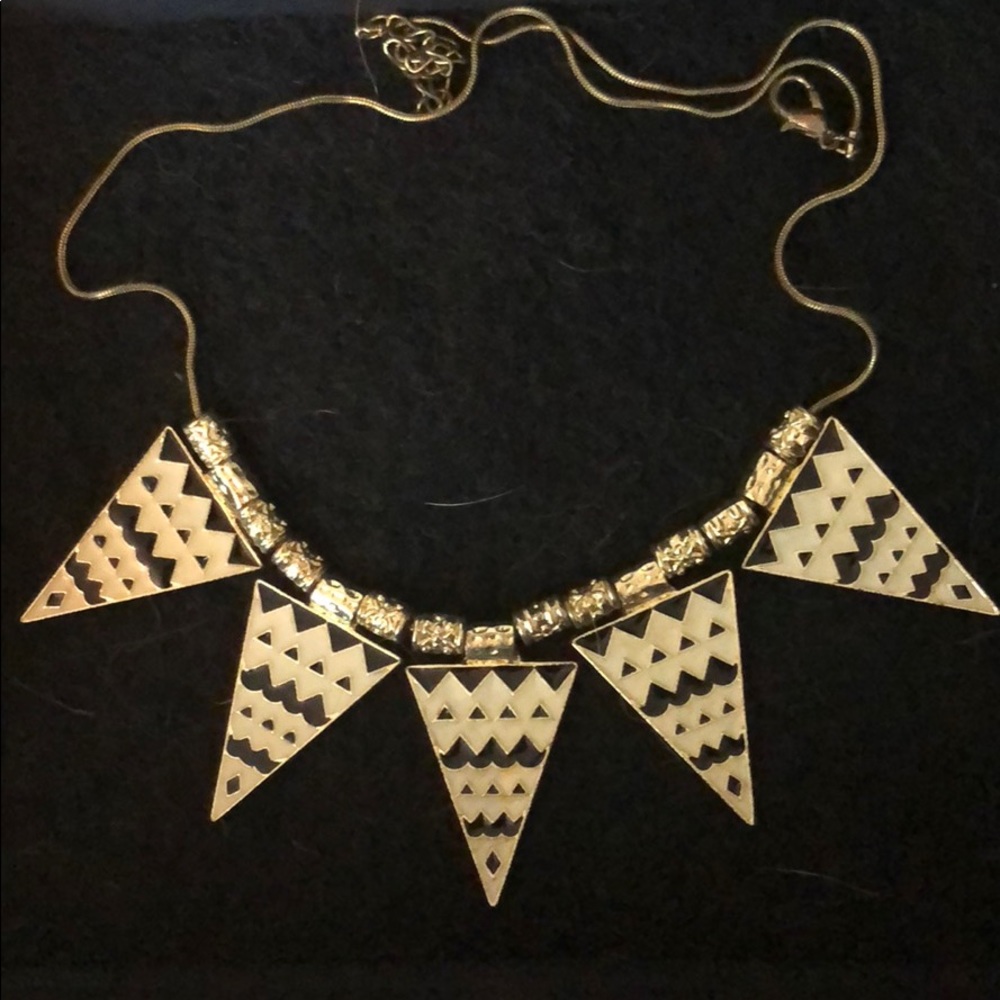 Enamel statement necklace